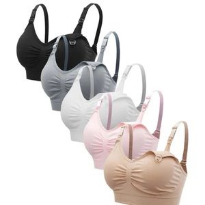 Pack Of 5 -MEDIUM Underwire Maternity Bras - Brasier sin barilla - Nursing Bras